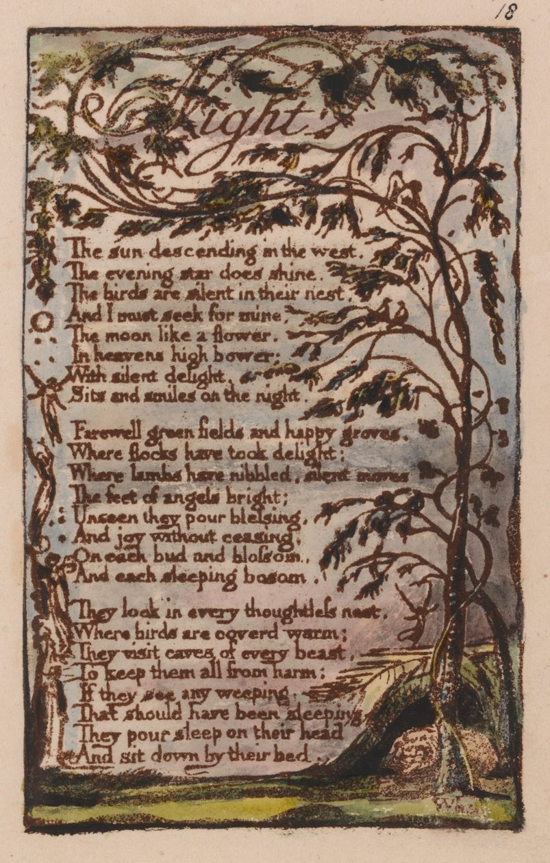 Masumiyet ve Tecrübe Şarkıları, Plaka 18, Gece (Bentley 20) by William Blake