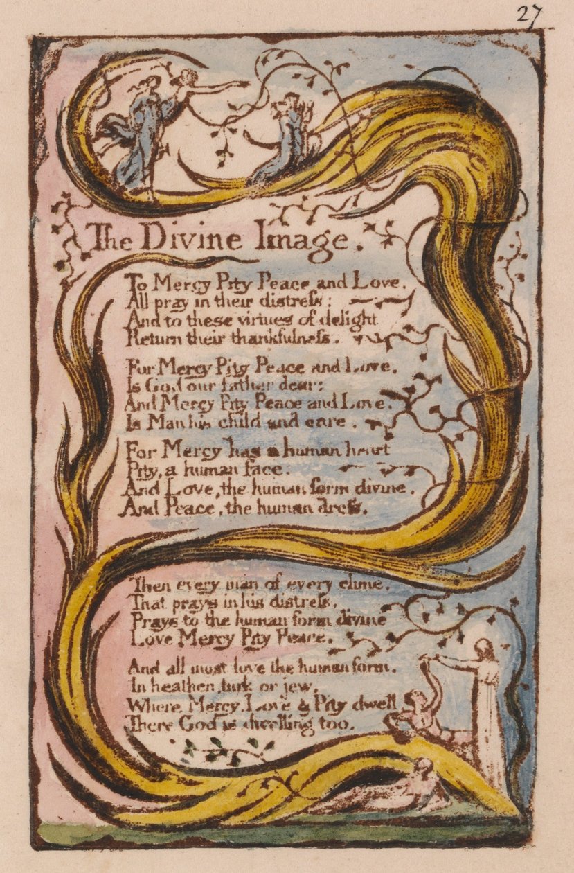 Masumiyet ve Tecrübe Şarkıları, Levha 27, İlahi İmge (Bentley 18) by William Blake