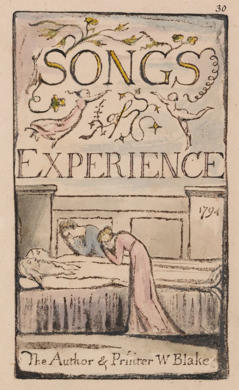 Masumiyet ve Deneyim Şarkıları, Plaka 30, Deneyim Başlık Sayfası (Bentley 29) by William Blake
