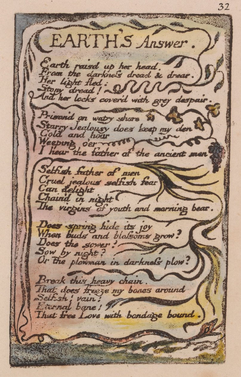 Masumiyet ve Deneyim Şarkıları, Plaka 32, Dünyalar Cevap (Bentley 31) by William Blake