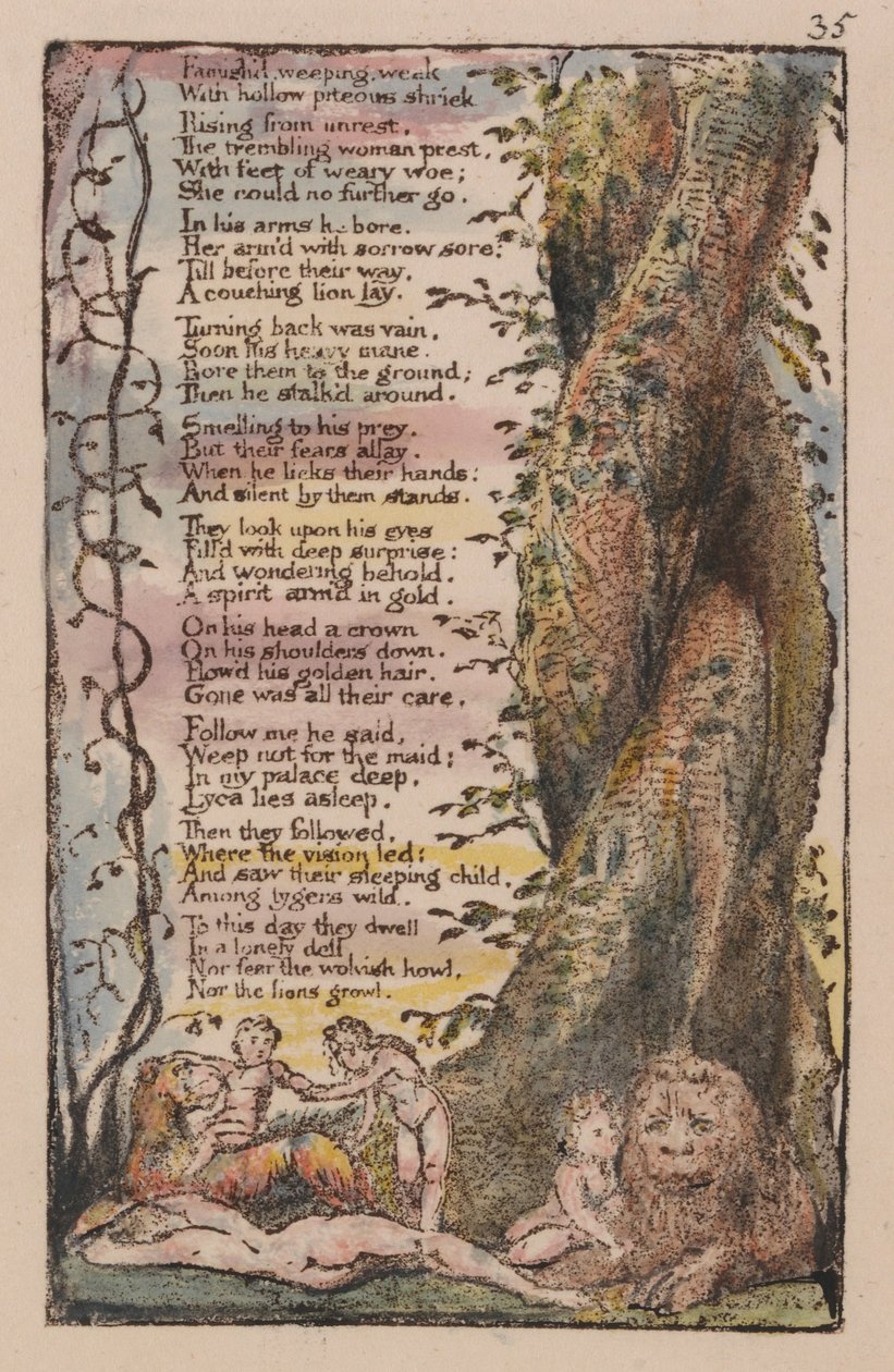 Masumiyet ve Tecrübe Şarkıları, Plaka 35, Bulunan Küçük Kız (Bentley 36) by William Blake