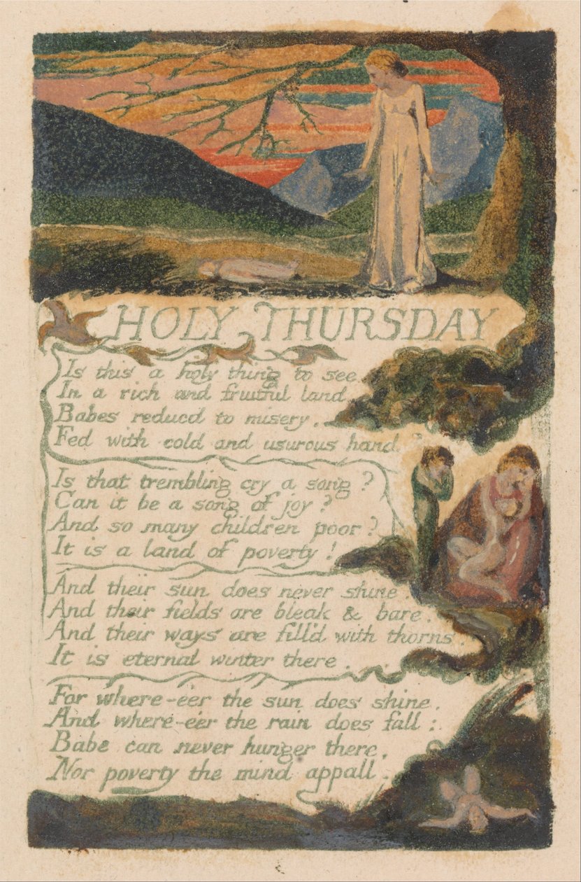 Masumiyet ve Tecrübe Şarkıları, Plaka 38, Kutsal Perşembe (Bentley 33) by William Blake