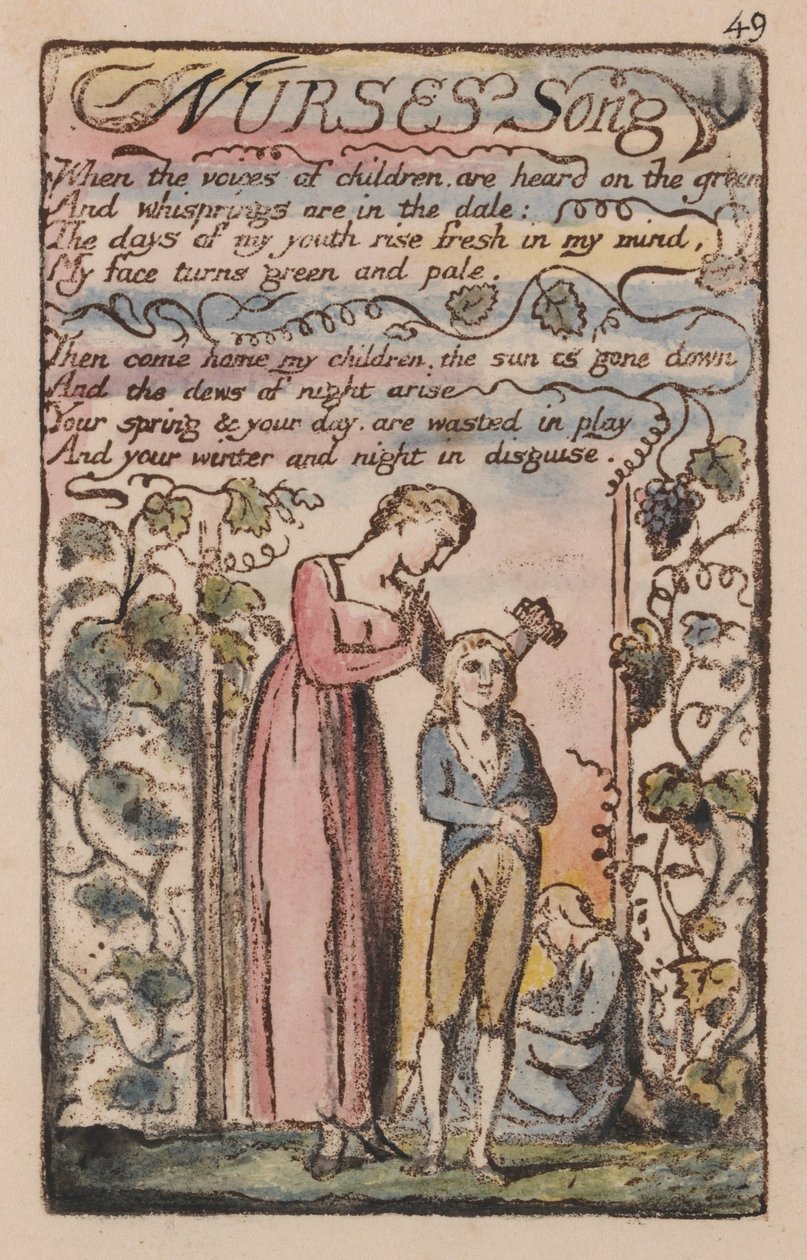 Masumiyet ve Tecrübe Şarkıları, Plaka 49, Hemşireler Şarkısı (Bentley 38) by William Blake
