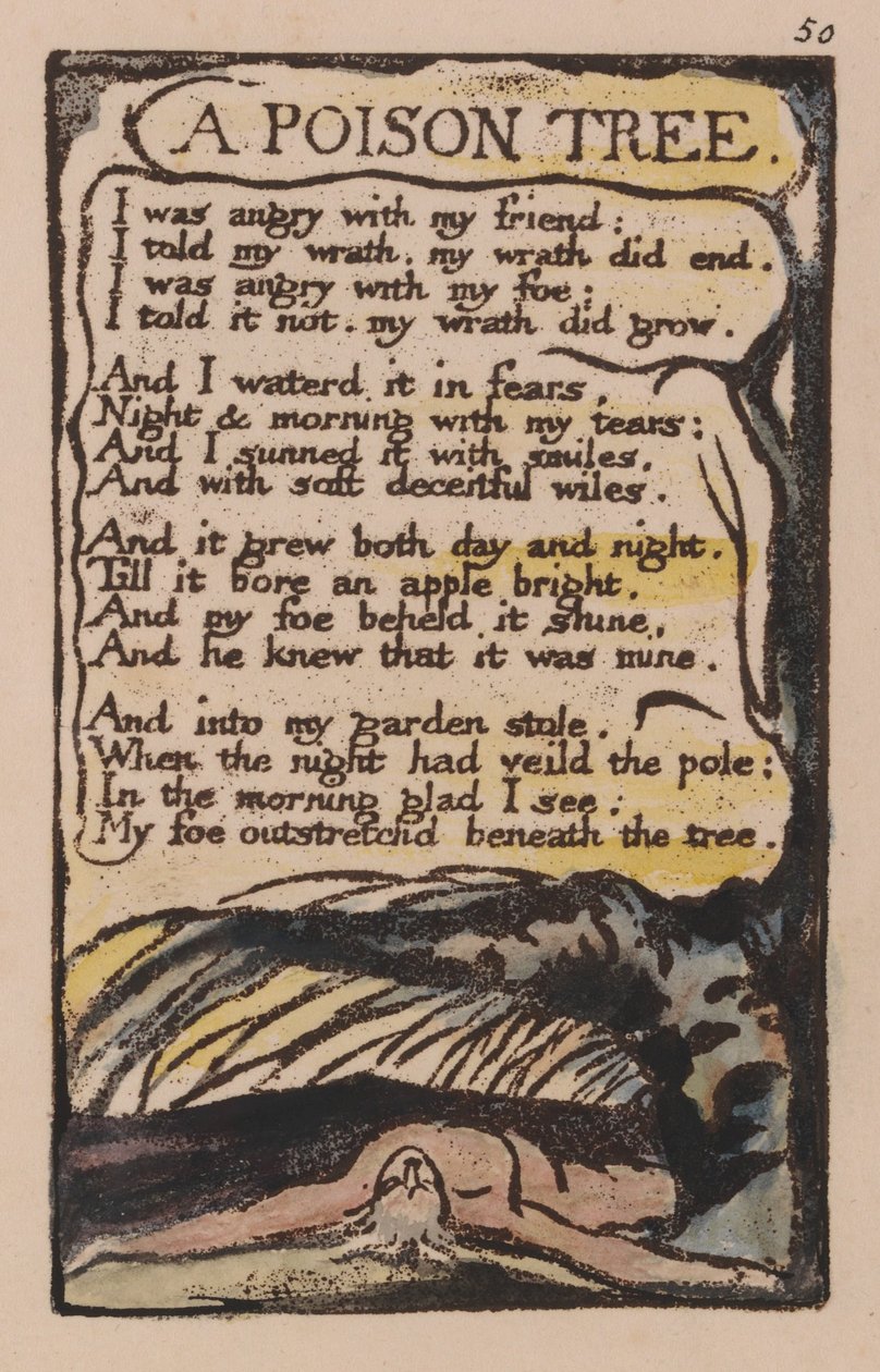 Masumiyet ve Deneyim Şarkıları, Plaka 50, Bir Zehir Ağacı (Bentley 49) by William Blake