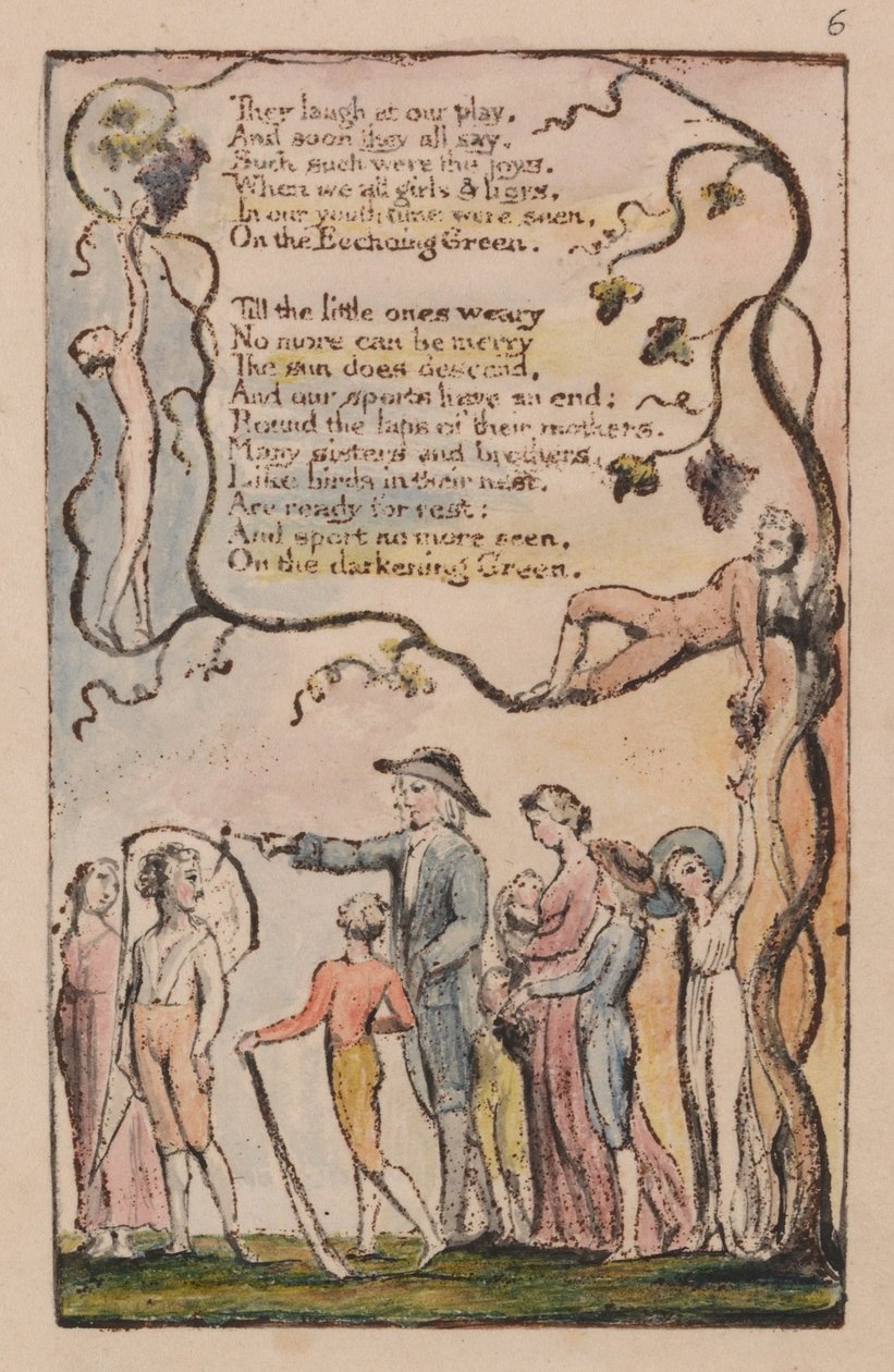 Masumiyet ve Deneyim Şarkıları, Plaka 6, Ecchoing Green (Bentley 7) by William Blake