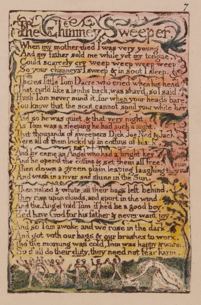 Masumiyet ve Deneyim Şarkıları, Plaka 7, Baca Temizleyici (Bentley 12) by William Blake