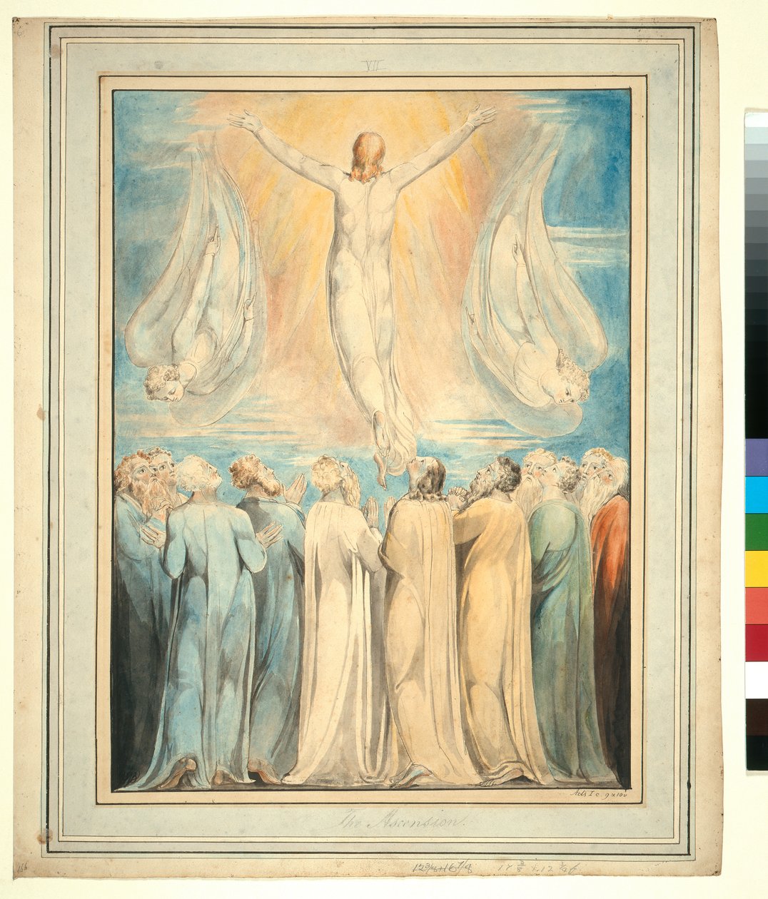 The Ascension, c.1805-6 (kalem, kurşun kalem, hint mürekkebi ve wc) by William Blake