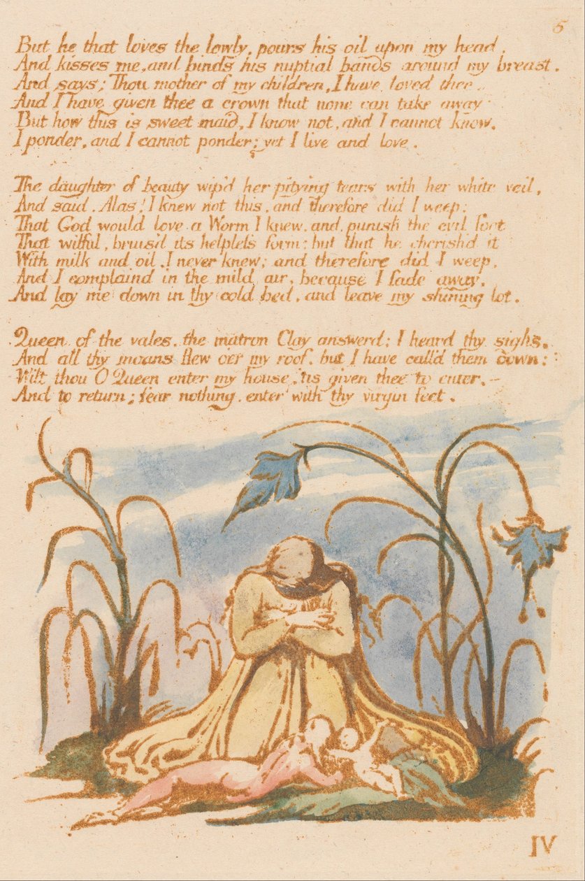 Thel Kitabı, Levha 7, by William Blake