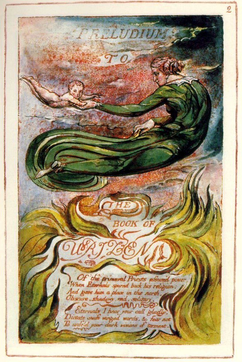 Urizen Kitabı, levha 2, 1794 by William Blake