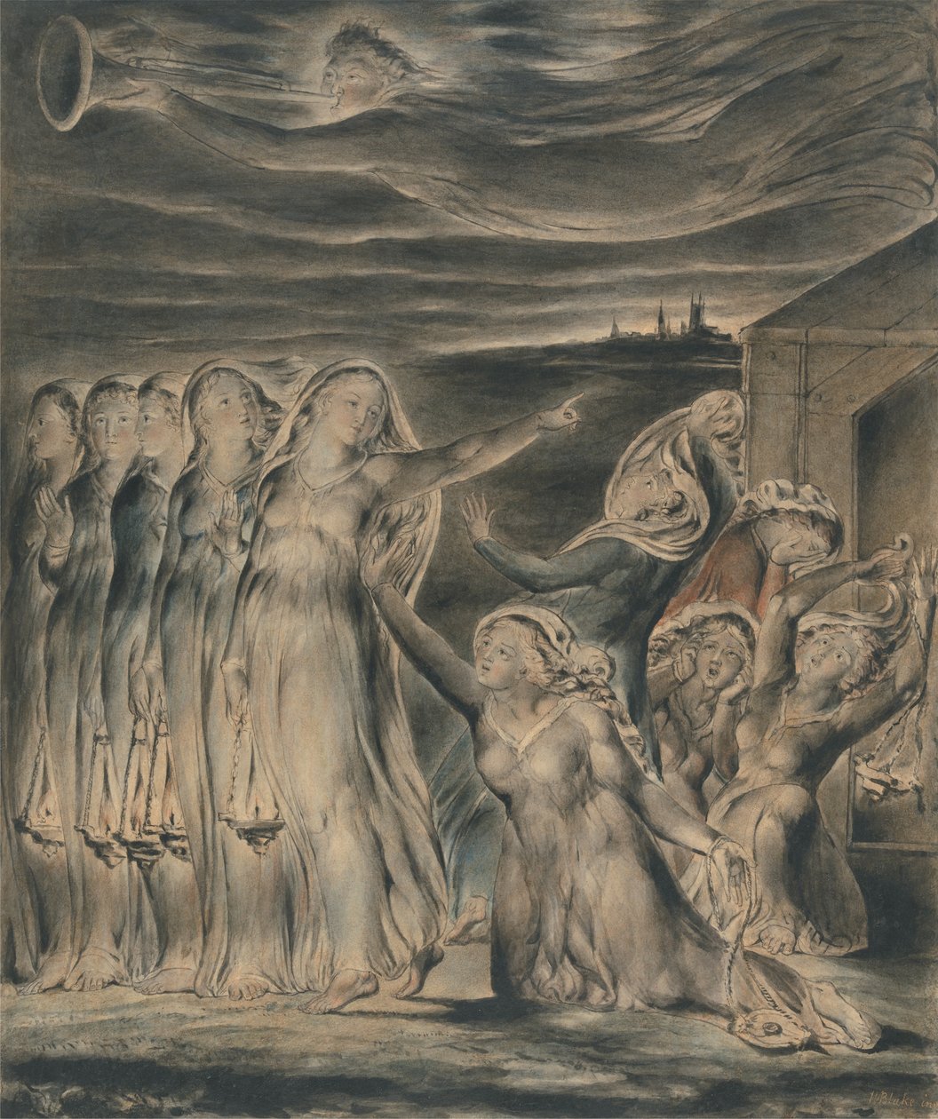 Bilge ve Budala Bakirelerin Meselleri by William Blake