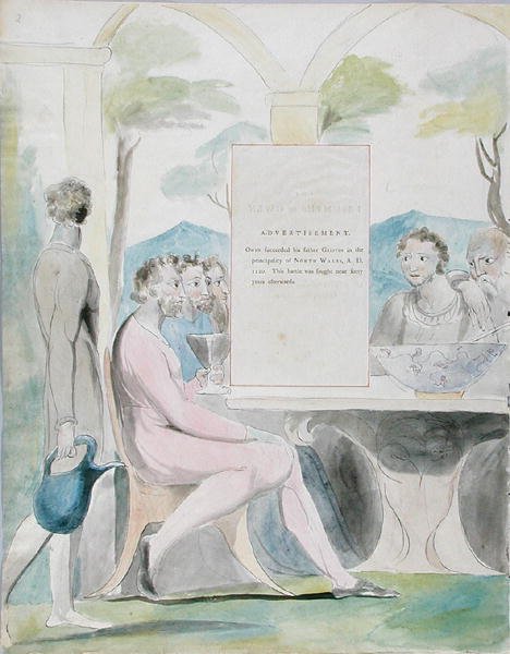 ದಿ ಟ್ರಯಂಫ್ಸ್ ಆಫ್ ಓವನ್, 1797-98ರ ದ ಪೊಯಮ್ಸ್ ಆಫ್ ಥಾಮಸ್ ಗ್ರೇನಿಂದ ವಿನ್ಯಾಸ 88 (ಕಾಗದದ ಮೇಲೆ ಪೆನ್ ಮತ್ತು ಶಾಯಿಯೊಂದಿಗೆ wc) ಟರ್ಕ್ by William Blake