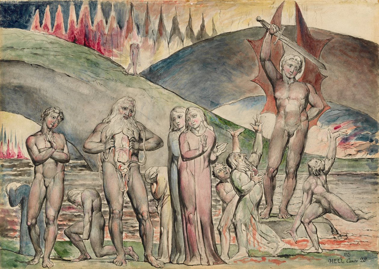 Anlaşmazlığın ayrılıkçıları ve ekicileri - Mahomet by William Blake
