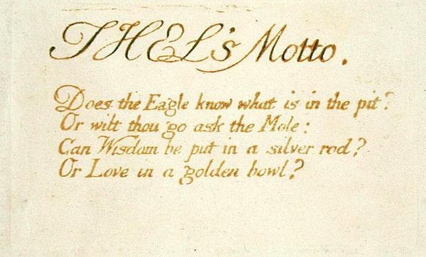 Thels Motto..., The Book of Thel, 1789