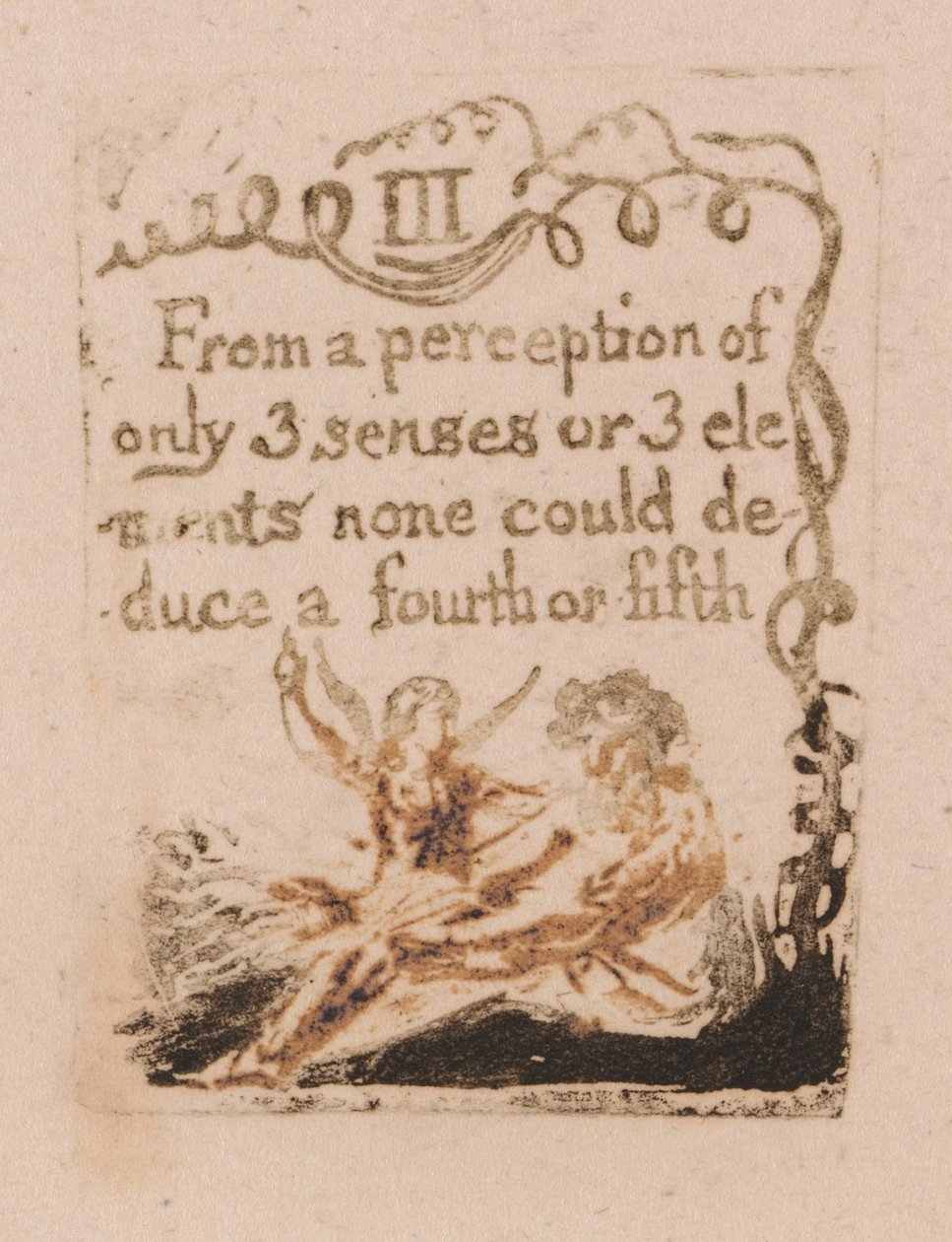 Doğal Din Yoktur, Levha 5, III Bir Algıdan. . . . (Bentley a6) by William Blake