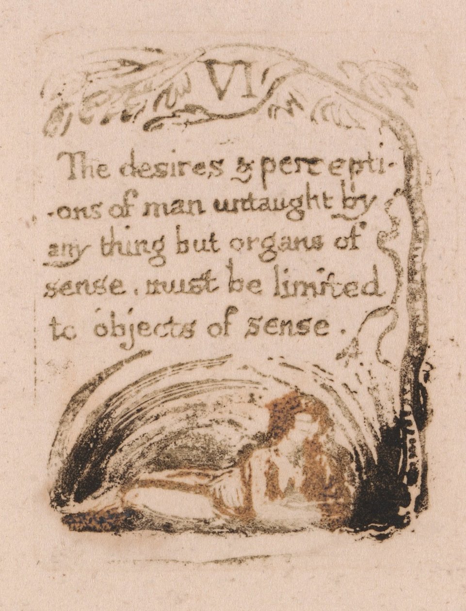 Doğal Din Yoktur, Levha 8, VI Arzular ve algılar . . . . (Bentley a9) by William Blake