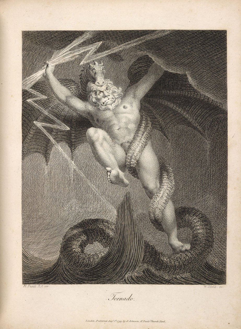 Tornado Fuseli ve Blake by William Blake