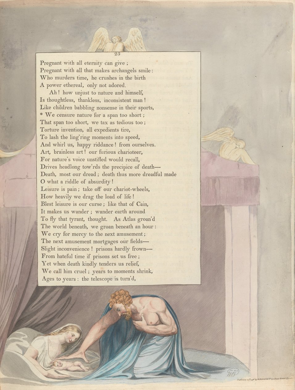 Gençler Gece Düşünceleri, Sayfa 23, Doğayı çok kısa bir süre için kınıyoruz by William Blake