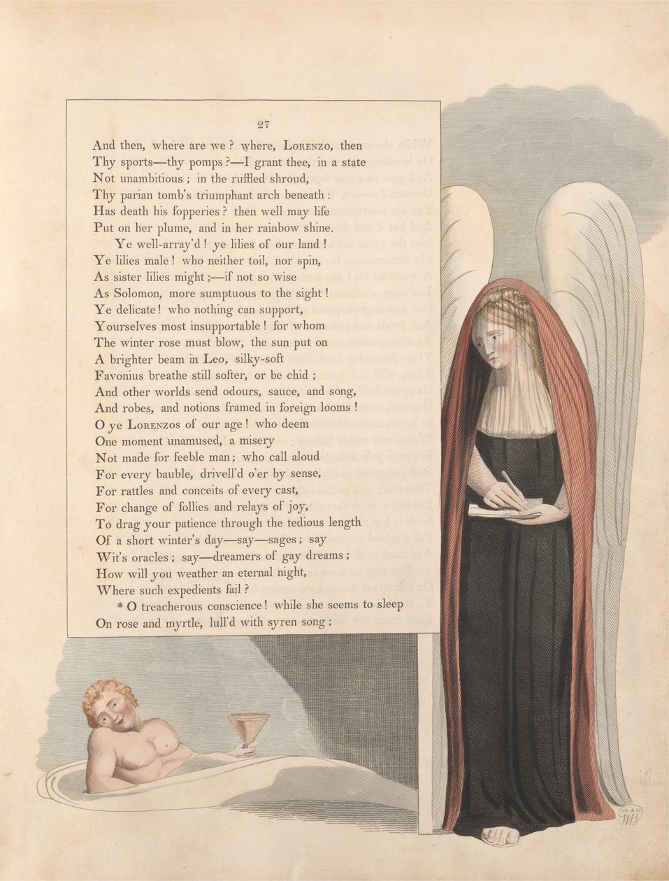 Genç Gece Düşünceleri, Sayfa 27, Hain Vicdan! by William Blake