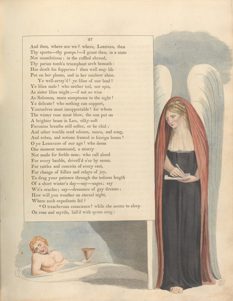 Genç Gece Düşünceleri, Sayfa 27, hain vicdanın! by William Blake