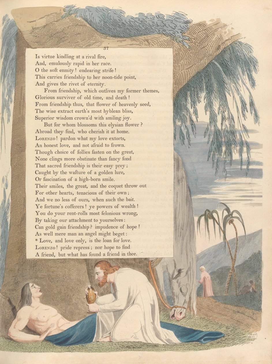 Youngs Night Thoughts, Sayfa 37, Aşk ve sadece aşk, aşka verilen bir borçtur by William Blake