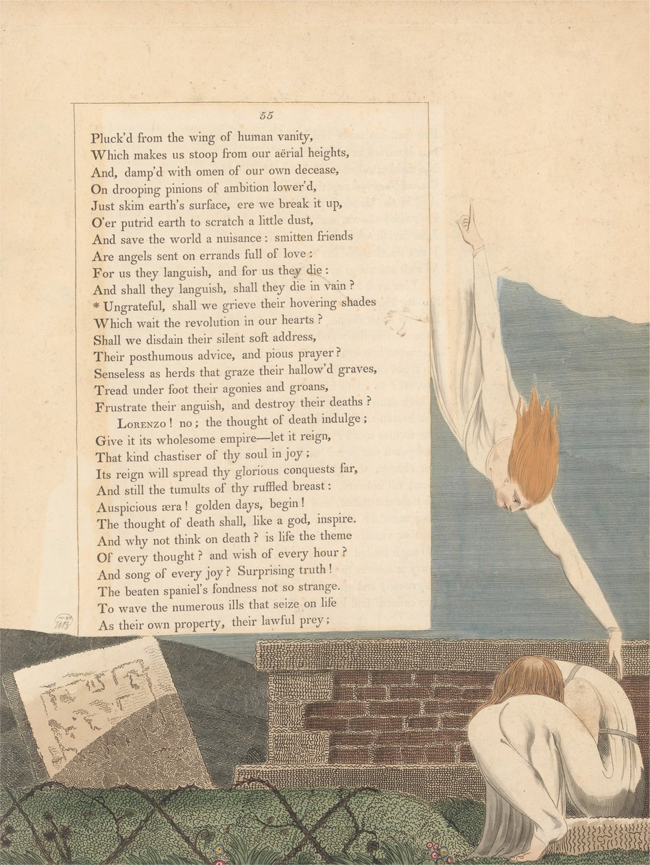 Gençlerin Gece Düşünceleri, Sayfa 55, Nankör, Uçan Gölgelerine Üzülelim mi by William Blake