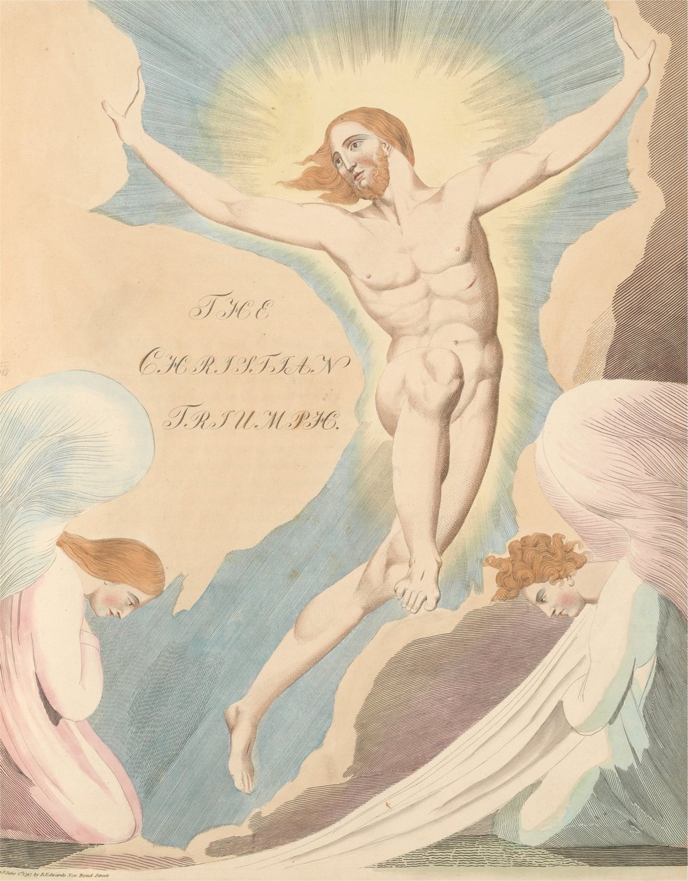 Gençlerin Gece Düşünceleri, Sayfa 65, Dördüncü Gece, Hıristiyan Zaferi. by William Blake