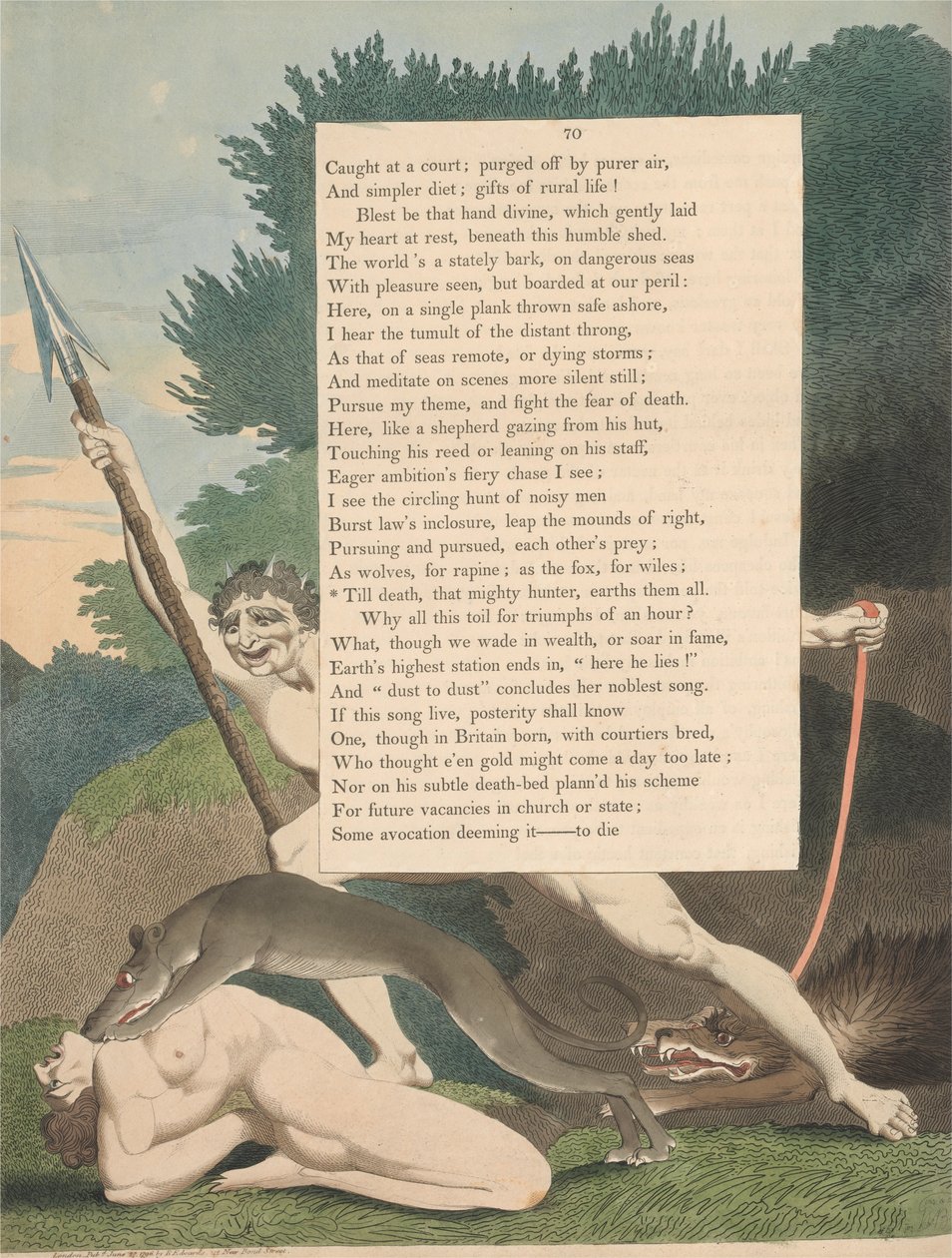 Gençlerin Gece Düşünceleri, Sayfa 70, Ölüme Kadar, O Kudretli Avcı, Dünyalar Hepsi by William Blake