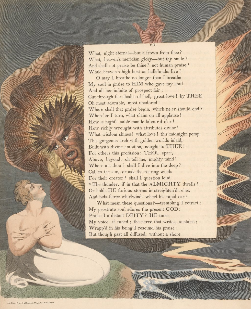 Gençlerin Gece Düşünceleri, Sayfa 80, Gök Gürültüsü Eğer İçinde Yüce Olan Oluyorsa by William Blake