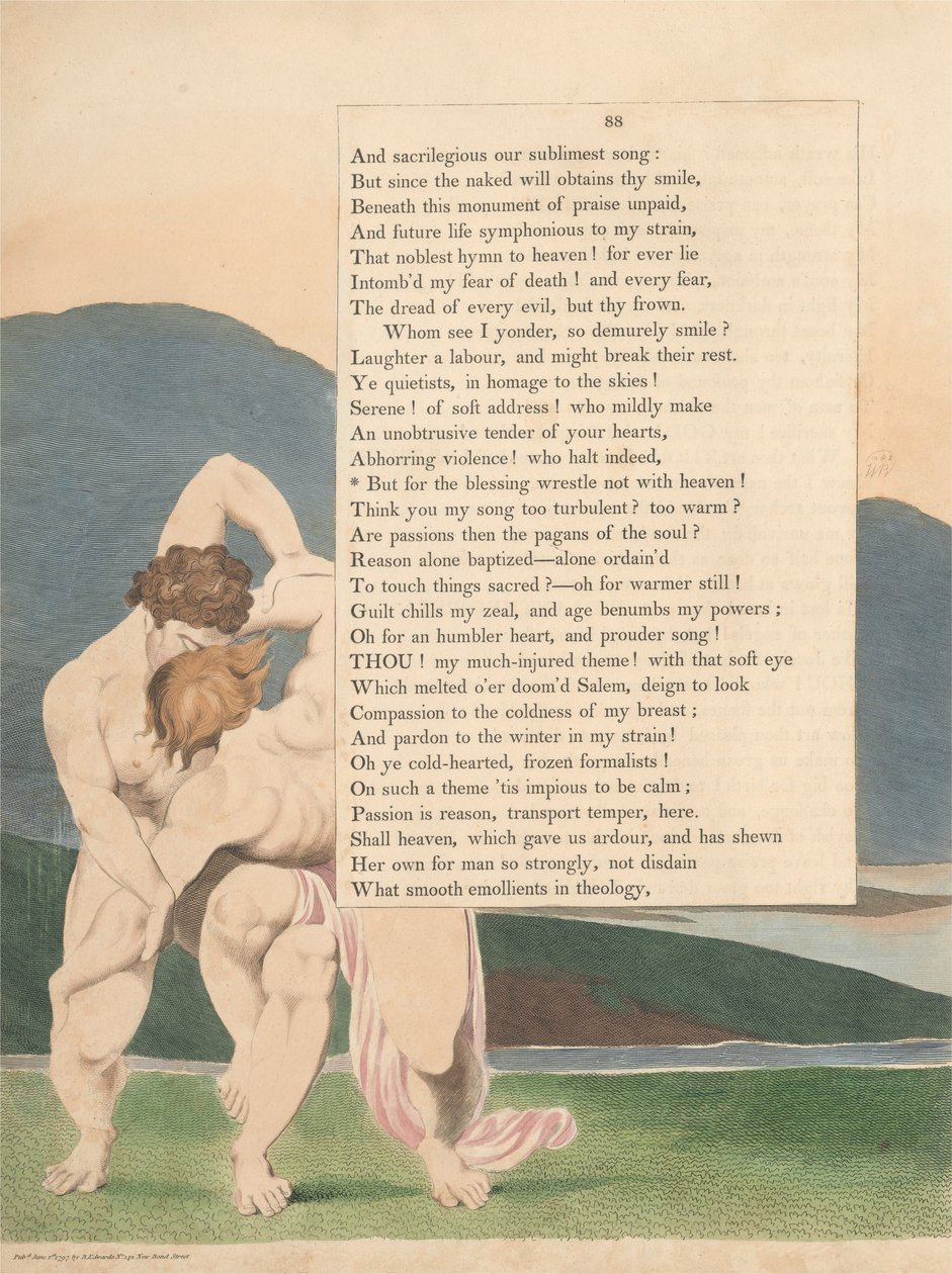 Gençlerin Gece Düşünceleri, Sayfa 88, Ama Nimet İçin Cennetle Güreşmek İçin Değil by William Blake
