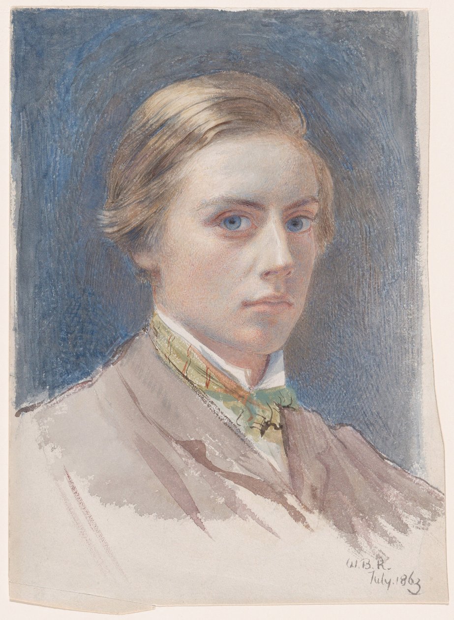 Kendi portresi, 21 yaşında, 1863 by William Blake Richmond