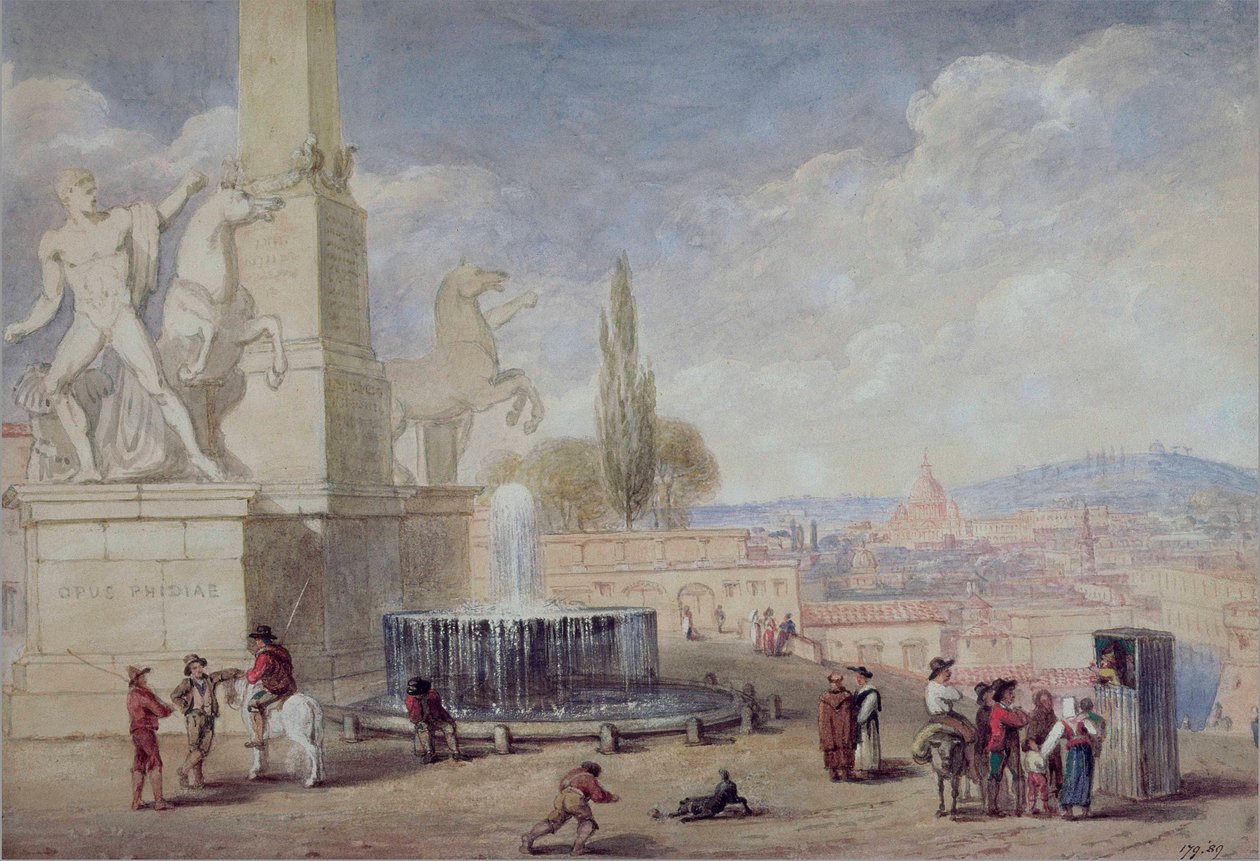 Monte Cavallo, Roma by William Brockedon