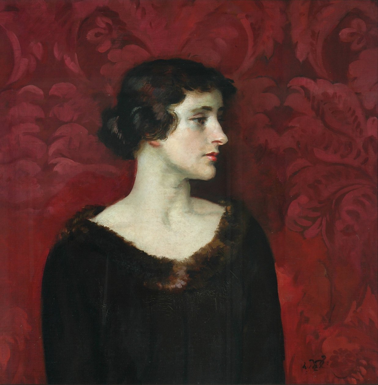 kahverengi kadın by William Bruce Ellis Ranken