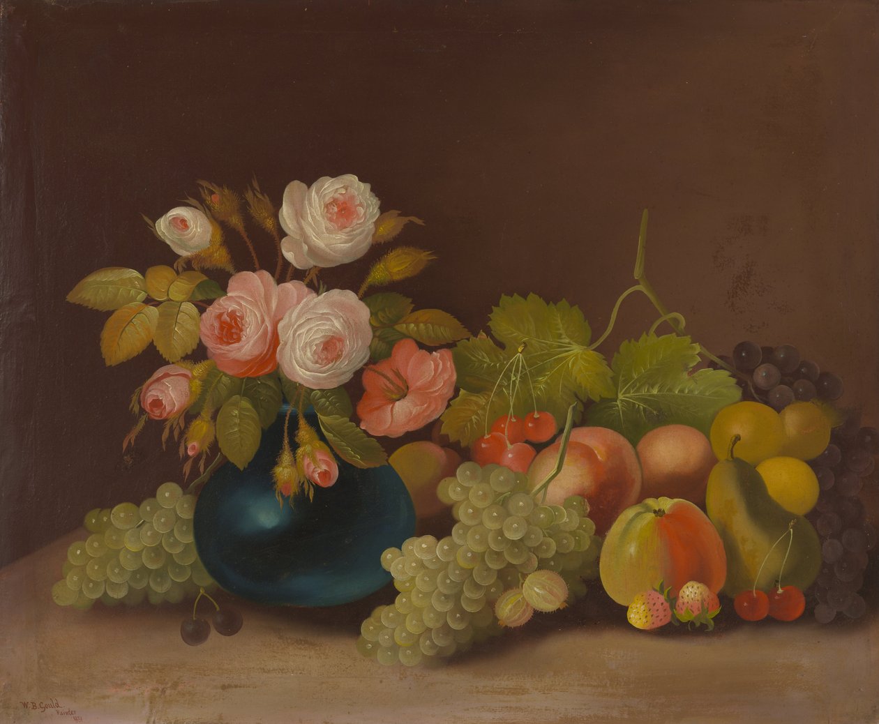 Lahana gül ve meyve by William Buelow Gould