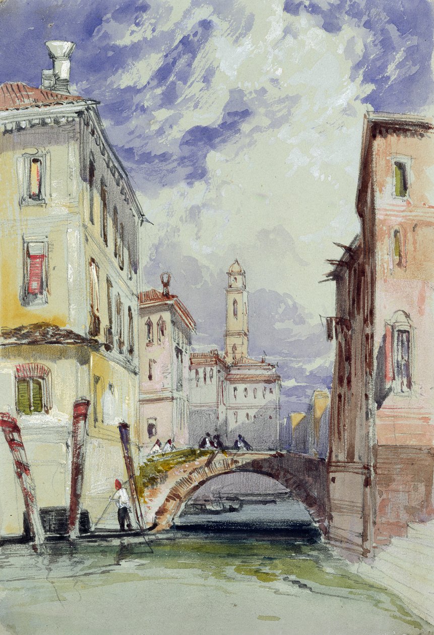 Yan Kanal, Venedik, 1892 by William Callow
