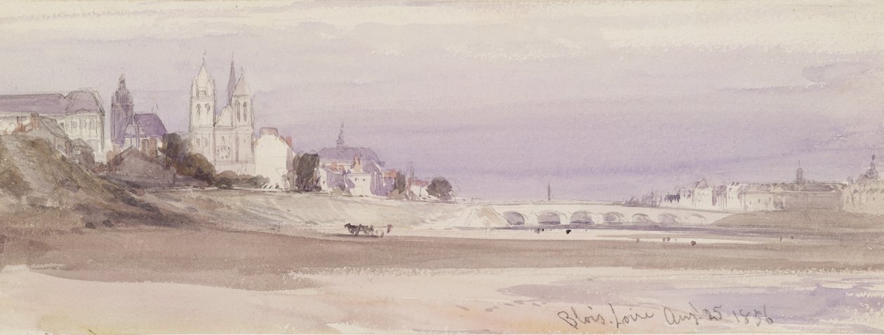 Blois on the Loire, 1856  by William Callow