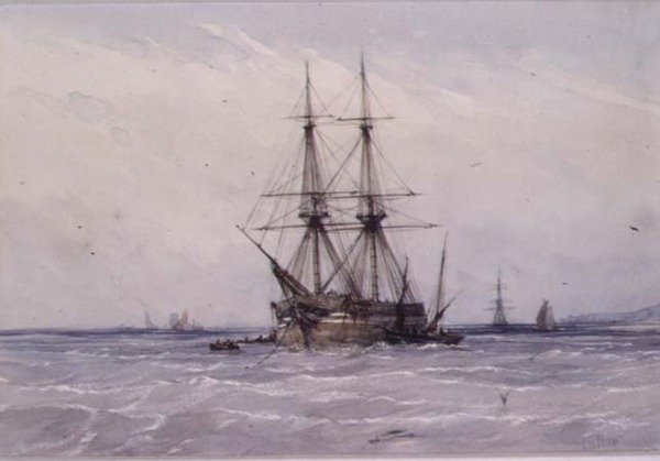 Çapa ve Teknelerde Brig by William Callow