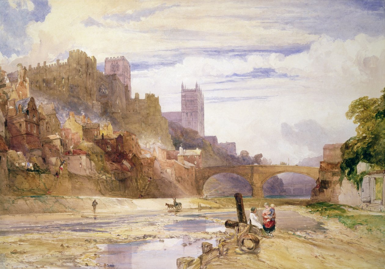 ಟರ್ಕ್ ನದಿಯಿಂದ ಡರ್ಹಾಮ್ by William Callow