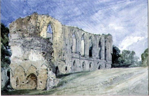 Easby Manastırı, Yorkshire by William Callow