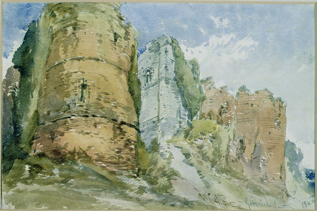 Goodrich Kalesi, Herefordshire by William Callow