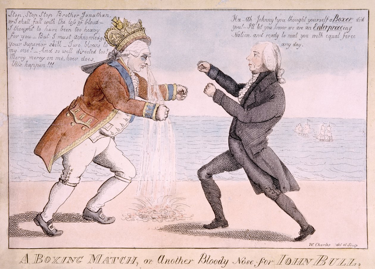 John Bull için Bir Boks Maçı veya Başka Bir Kanlı Burun by William Charles