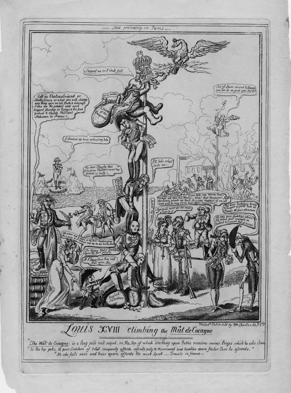Louis XVIII, Mat de Cocagne