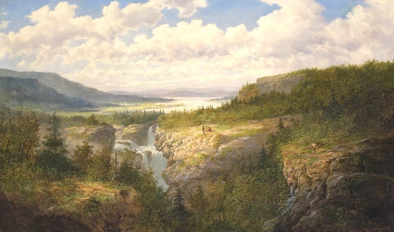 Tamahaka Şelaleleri, Cherokee County, Kuzey Karolina by William Charles Anthony Frerichs