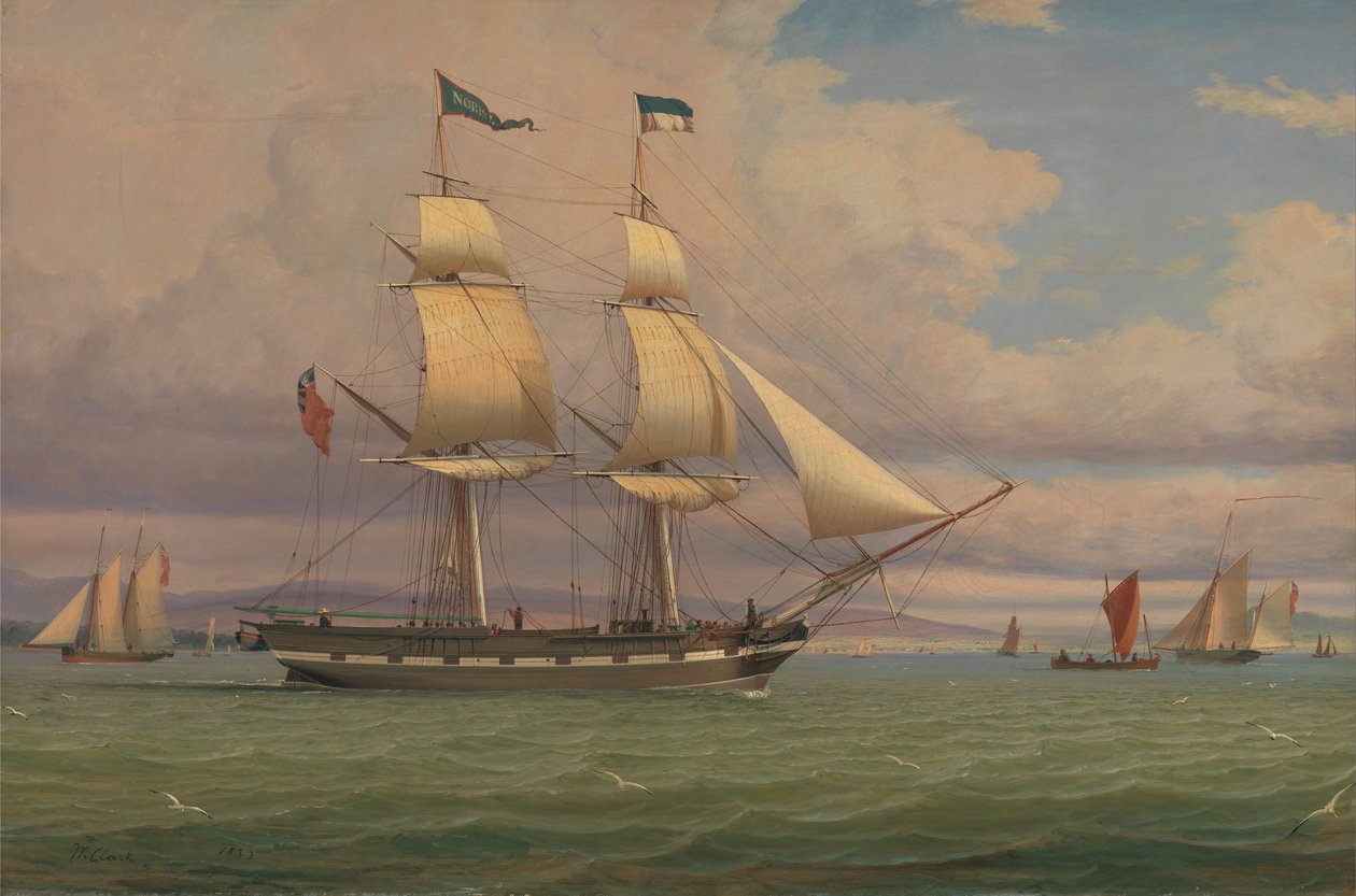 Rüzgardan Önce İngiliz Brig Norval by William Clark