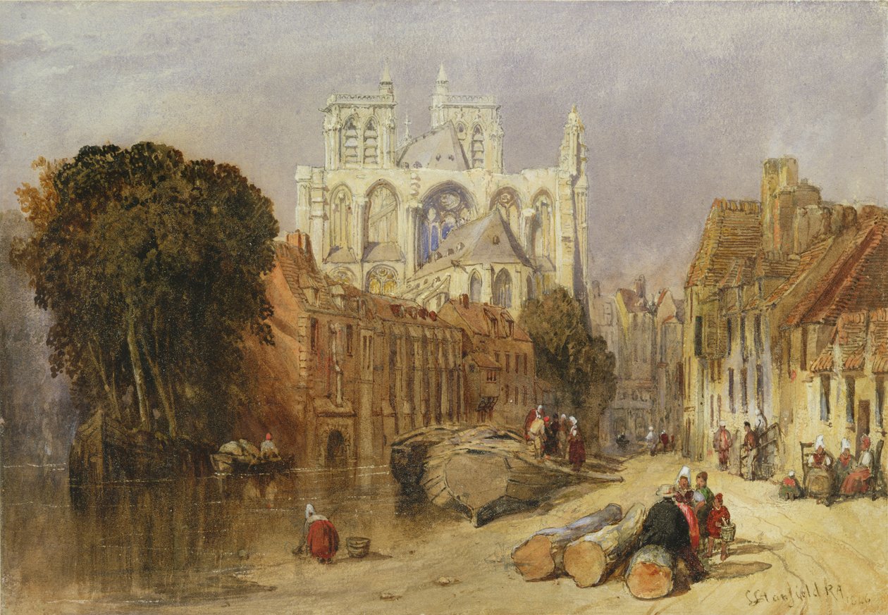 Abbeville (kağıt üzerinde grafit üzeri wc) by Clarkson Frederick Stanfield
