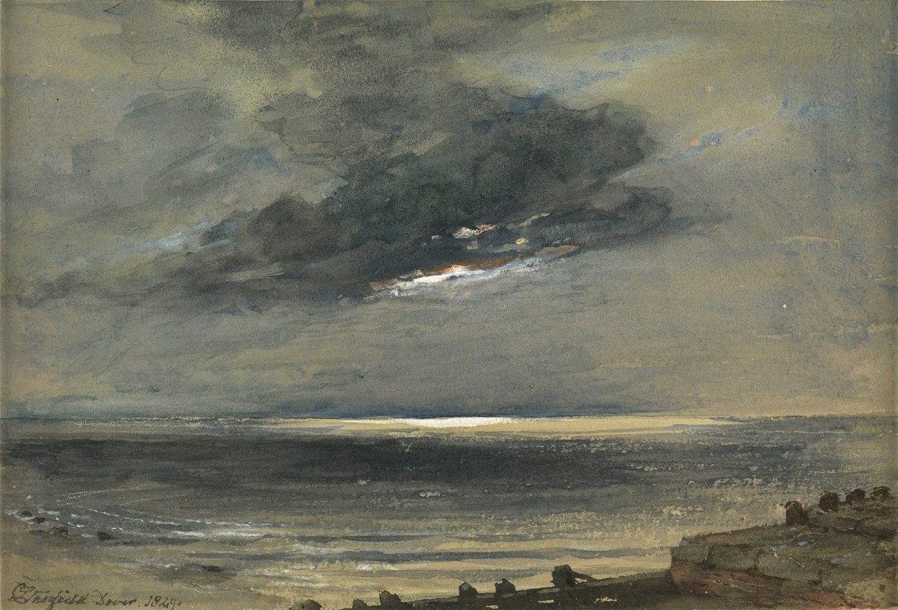Dover, 1849 (kağıt üzerinde wc ve bc) by Clarkson Frederick Stanfield