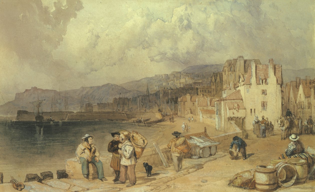 St. Peters Port, Guernsey (kağıt üzerinde wc) by Clarkson Frederick Stanfield