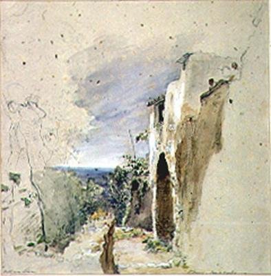 Sorrento, Napoli Körfezi yakınlarında Sahil Görünümü by William Collins