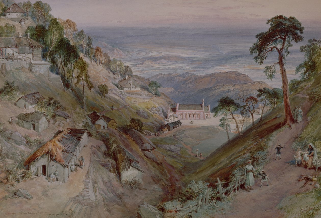 Plains, Landour Kilisesi, Mussoorie, 1884 by William Crimea Simpson