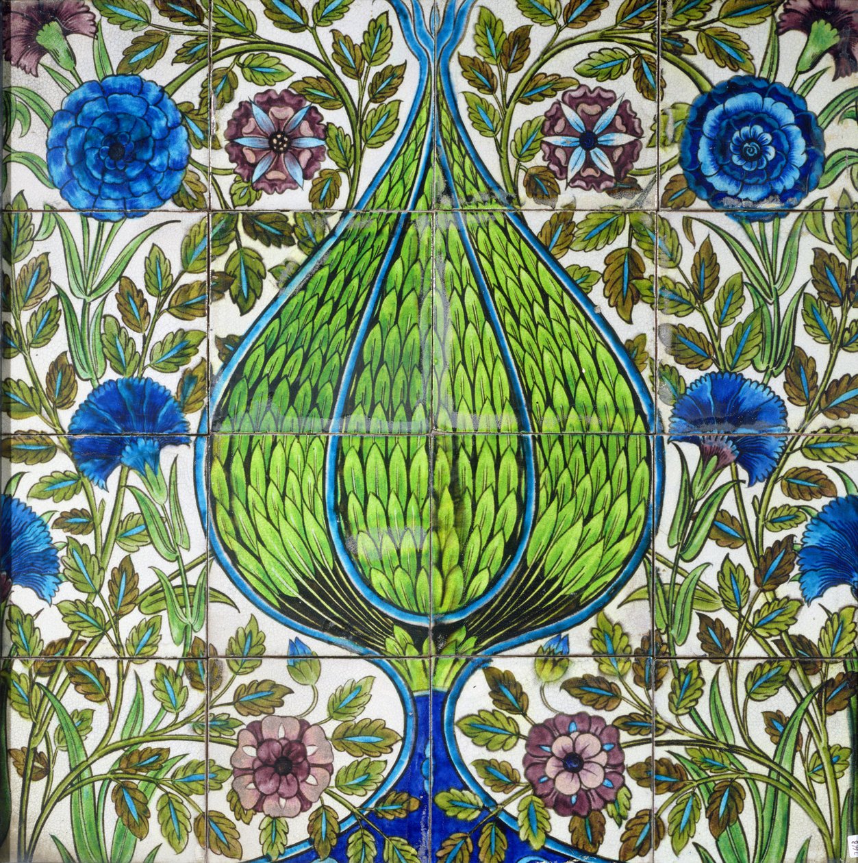 İran tarzı karo panel (seramik) by William de Morgan