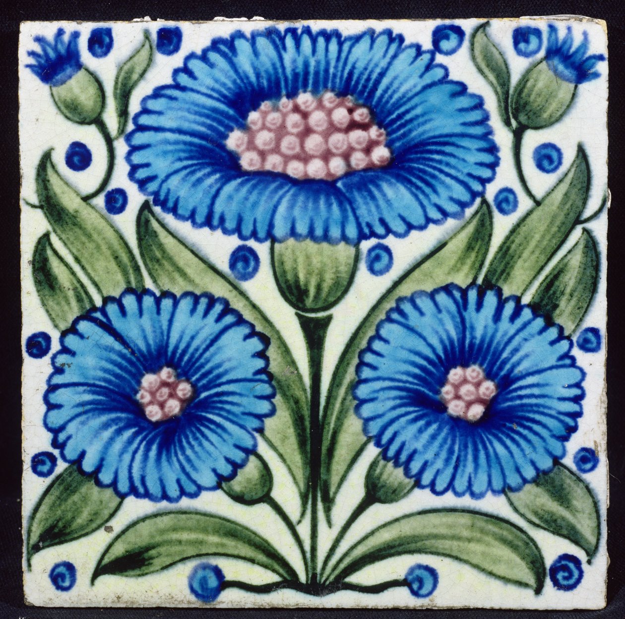 İran tarzı çiçek desenli karo (seramik) by William de Morgan